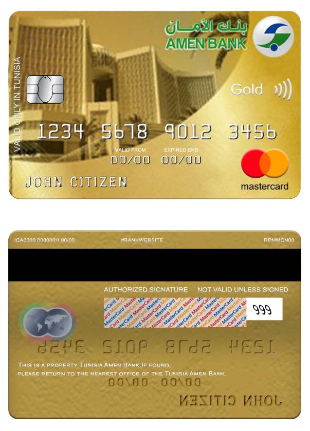 Tunisia Amen Bank mastercard gold